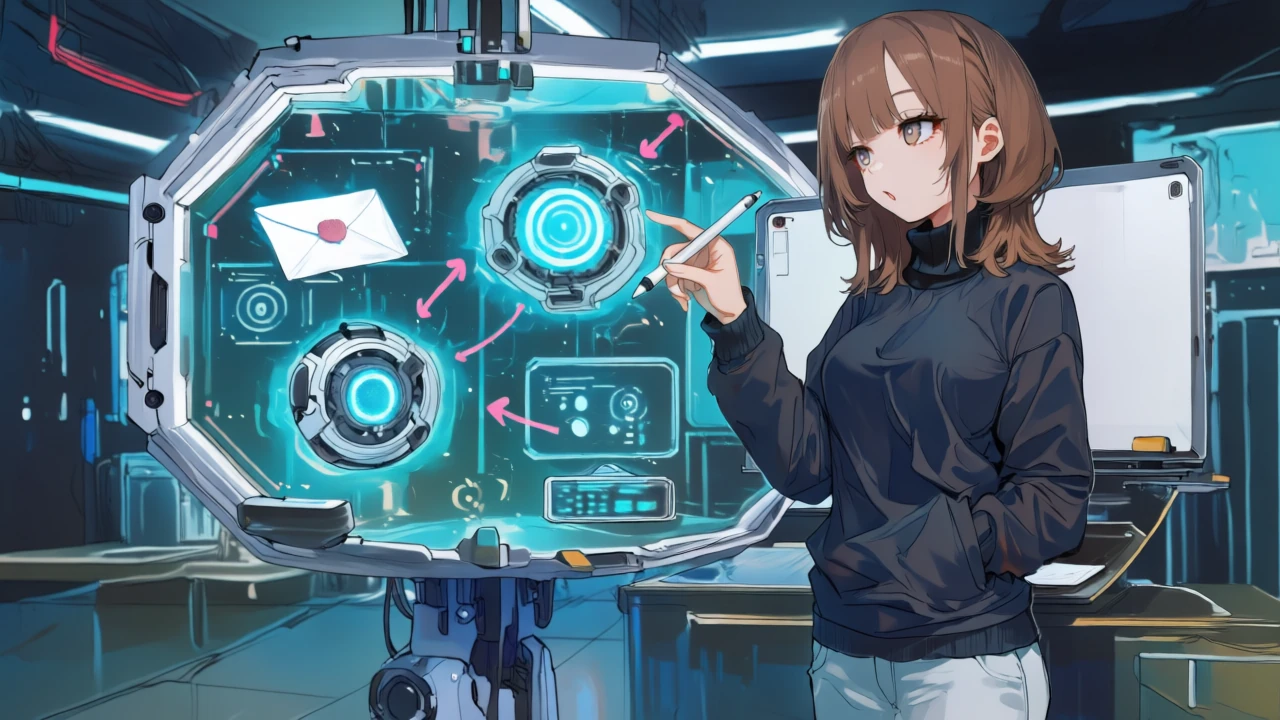 Make上でメール・AI・チャットの役割関係をホロボードで解説する