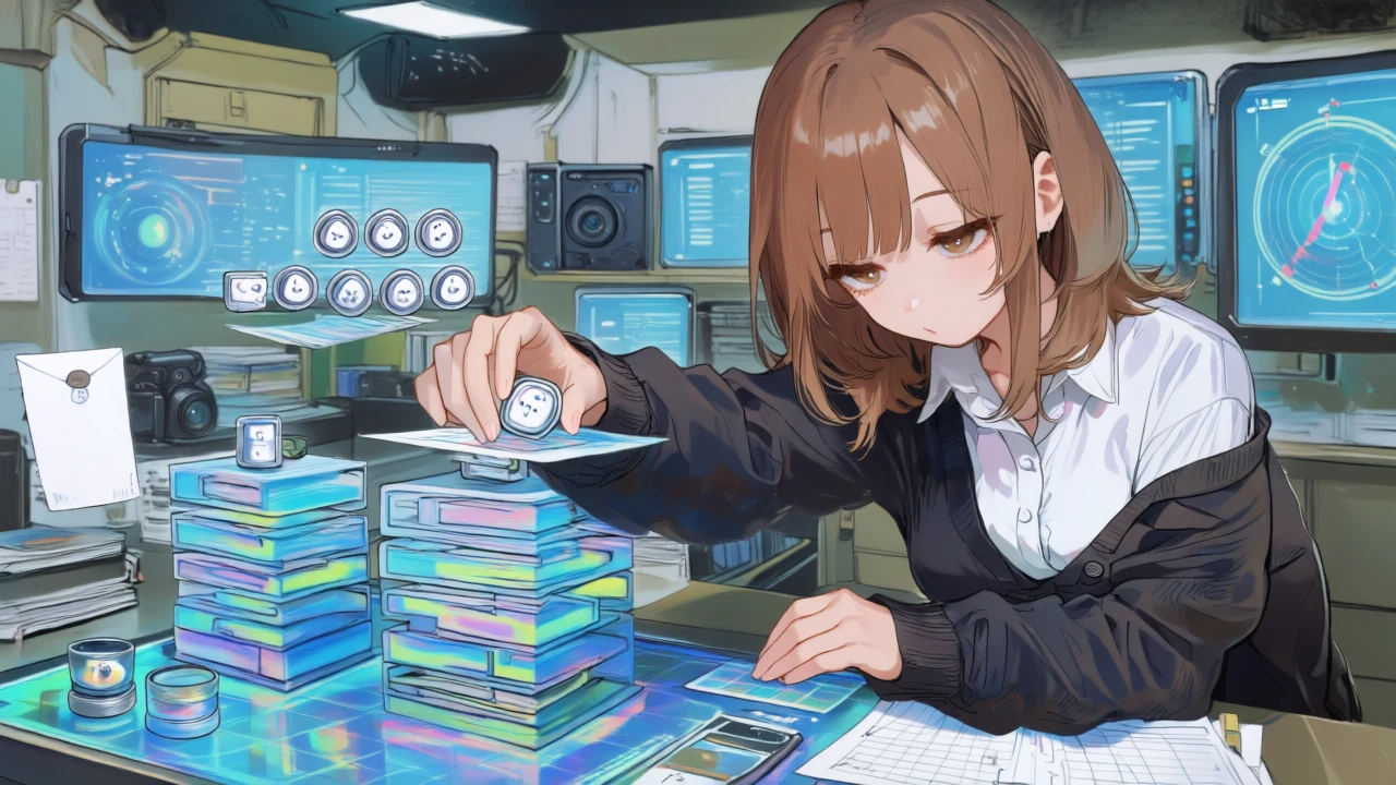 女性がStarter/Standard/Plus/Enterpriseを表す4色ブロックに、メールや文書などのアイコン駒をはめ込み、Starter側の多くをロック表示にして差を示す。